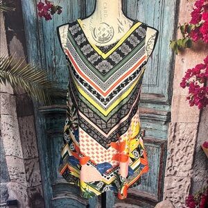 Roz & Ali multicolored sleeveless blouse, size xs, good condition